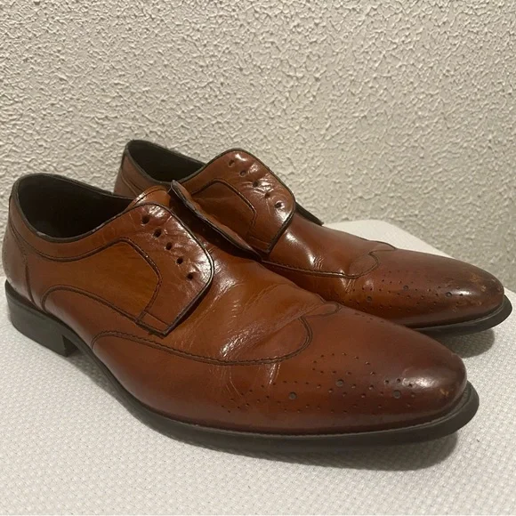 Carucci Brown Oxford Hand Burnished Wholecut Calf Oxford - Carrucci Shoes main image 4